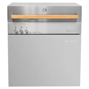 Gassgrill Block D Gen. 5 lysegrå 3 brennere rustfritt stål - Flammkraft