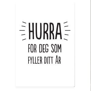 Pakkelapp Hurra for deg