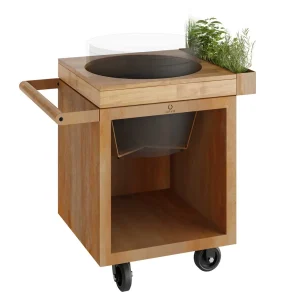 Kamado Table Corten 65 PRO teaktre BGE - OFYR