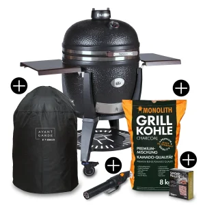 Keramisk grill AVANTGARDE.66 med stativ og sidebord - Monolith