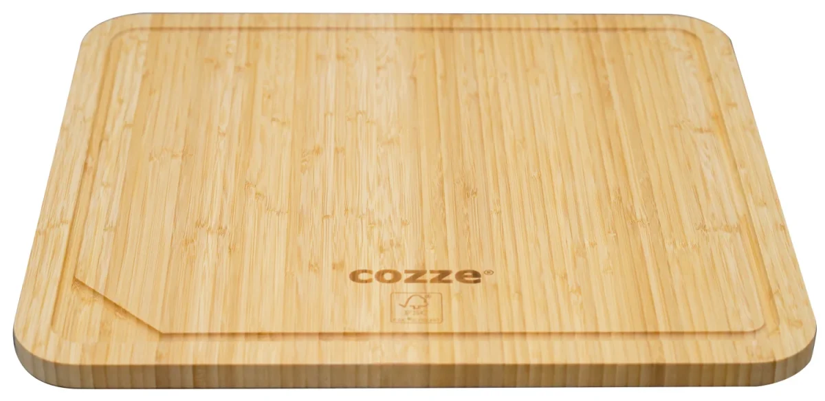 Skjærebrett og pizzabrett XL bambus 49x54 cm - Cozze